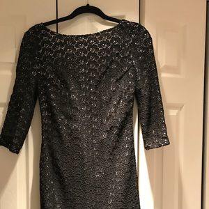Diane VonFurstenberg black lace dress